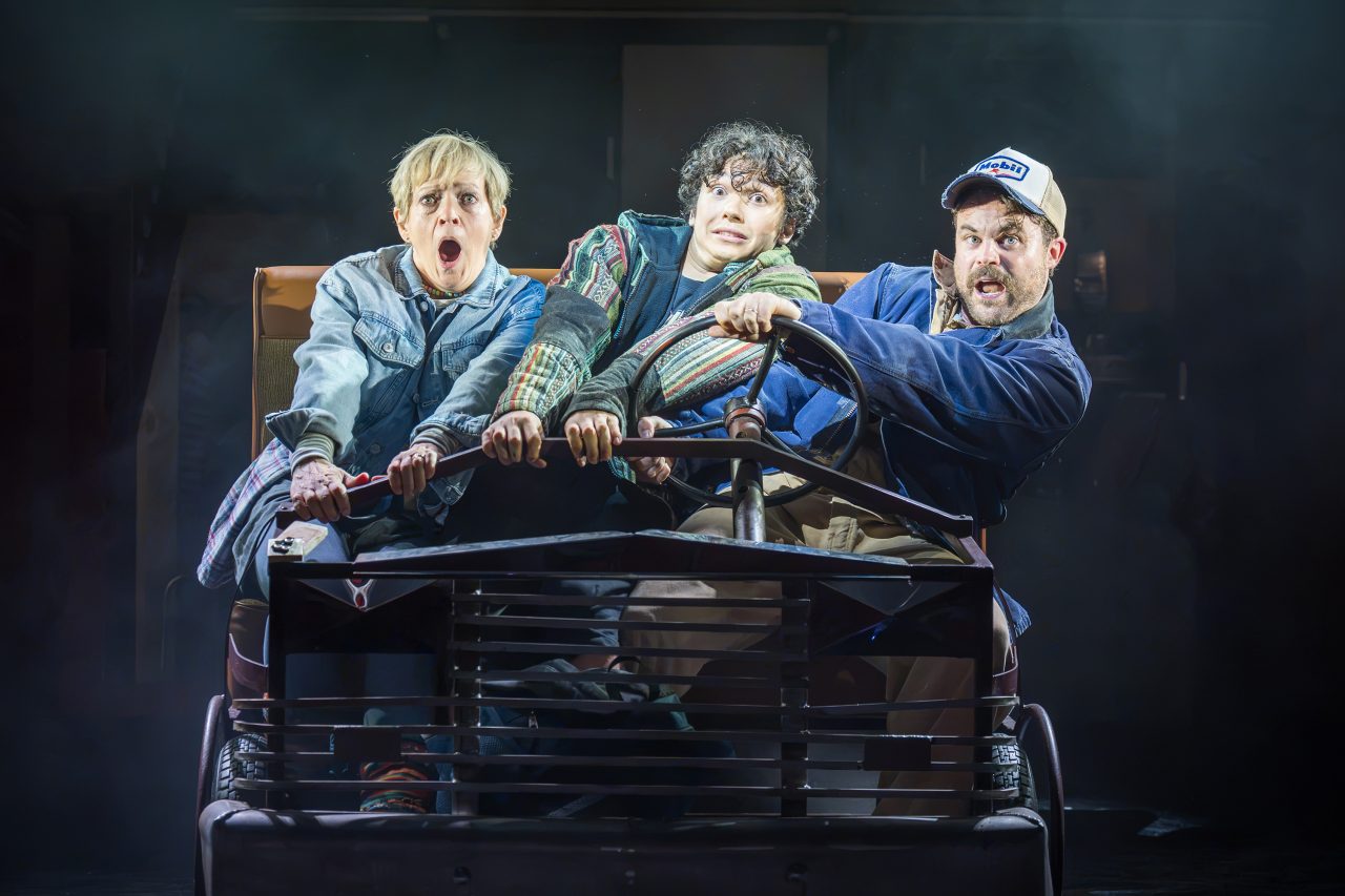 MARIA FRIEDMAN (KIMBERLY LEVACO), GILLI JONES (SETH WEETIS) &amp; PETER HANNAH (BUDDY LEVACO)
Photography by Marc Brenner
